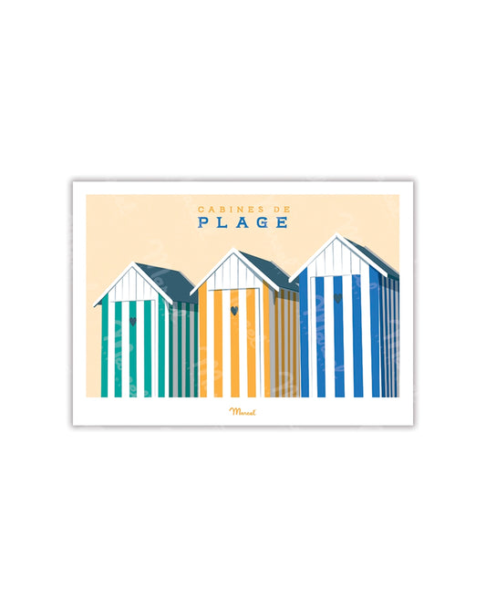 Travel Color "Beach Cabin" Postcard