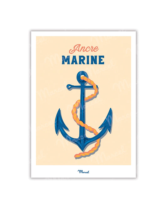 Travel Color "Marine Anchor" Postcard