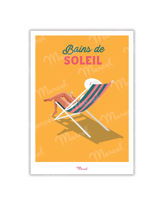 Travel Color "Sunbathing" Postcard