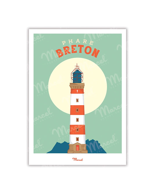 Travel Color postcard “Breton Lighthouse”