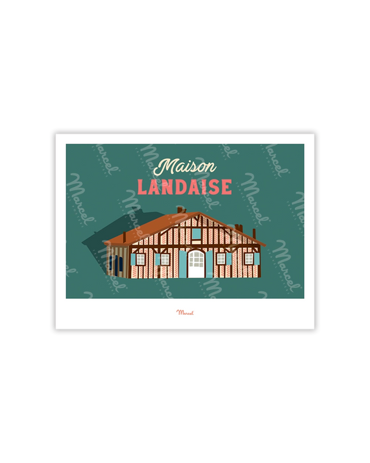 Travel Color postcard "Maison Landaise"