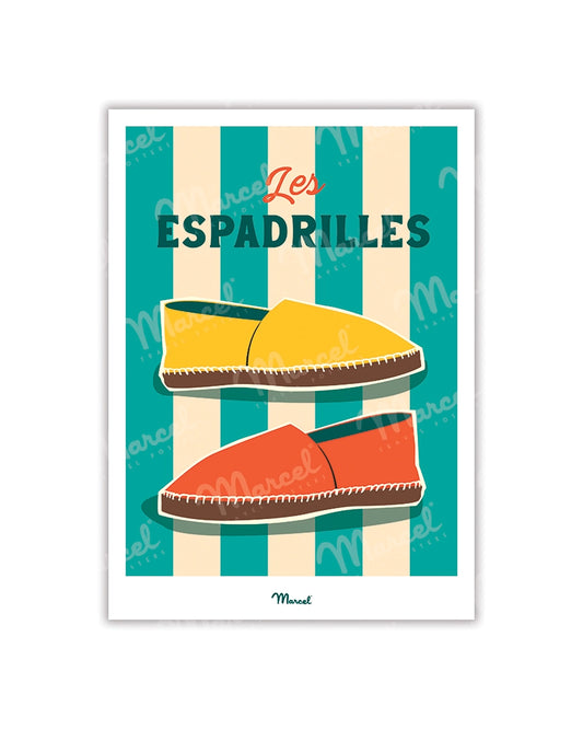 Travel Color Postcard "Espadrilles"