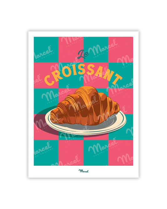 Travel Color "Croissant" postcard