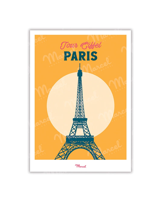 Travel Color PARIS postcard "Eiffel Tower"