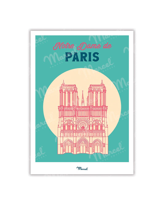 Travel Color PARIS "Notre Dame de Paris" postcard
