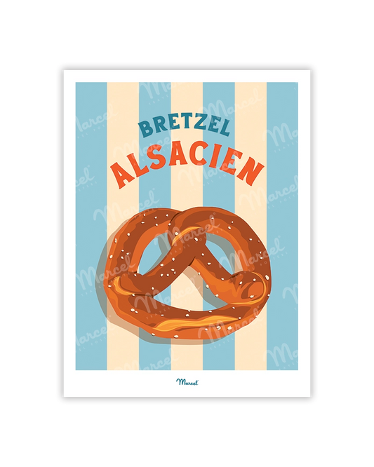 Travel Color ALSACE postcard "Pretzel"