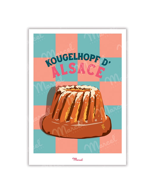 Travel Color ALSACE postcard "Kougelhopf d'Alsace"