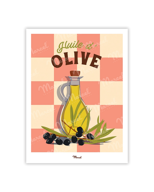 Travel Color Postcard "Olive Oil"