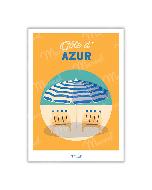 Travel Color CÔTE D'AZUR "Transat" postcard