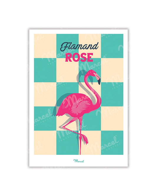 Travel Color PROVENCE "Pink Flamingo" postcard