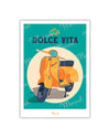 Carte postale Travel Color "Dolce Vita en Vespa"