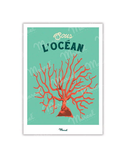 Travel Color Postcard "Under the Ocean"