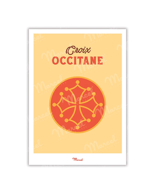 Travel Color postcard “Croix Occitane”