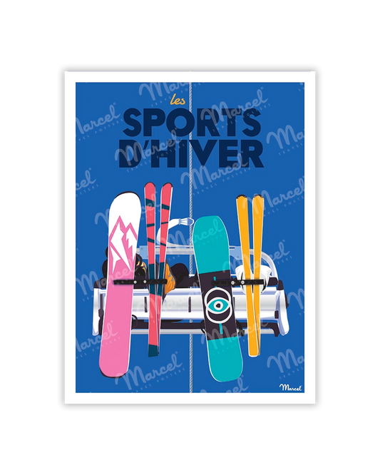 Postcard "Ski Colors Chairlift"