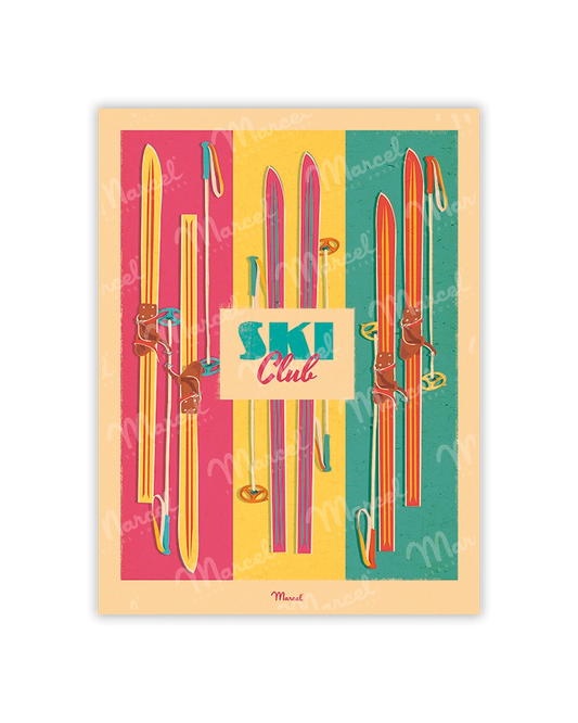 "Ski Pop" Postcard
