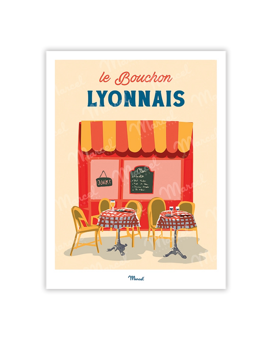 Travel Color Postcard LYON "Terrace of Lyonnais bouchon"