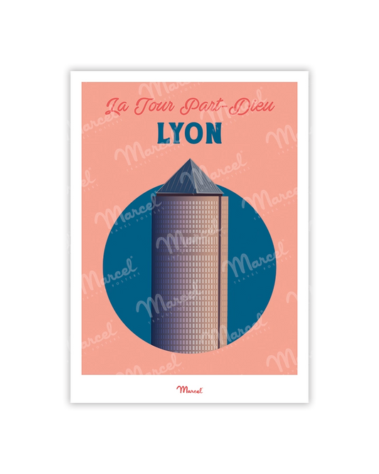 Travel Color Postcard LYON "The Part-Dieu Tower"
