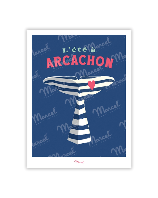 Travel Color Postcard "Whale in Summer in Arcachon"