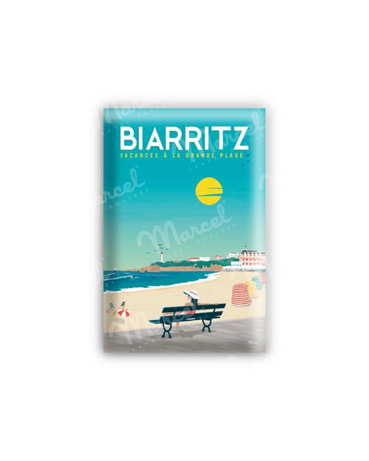 Magnet BIARRITZ "Vacances à la Grande Plage"