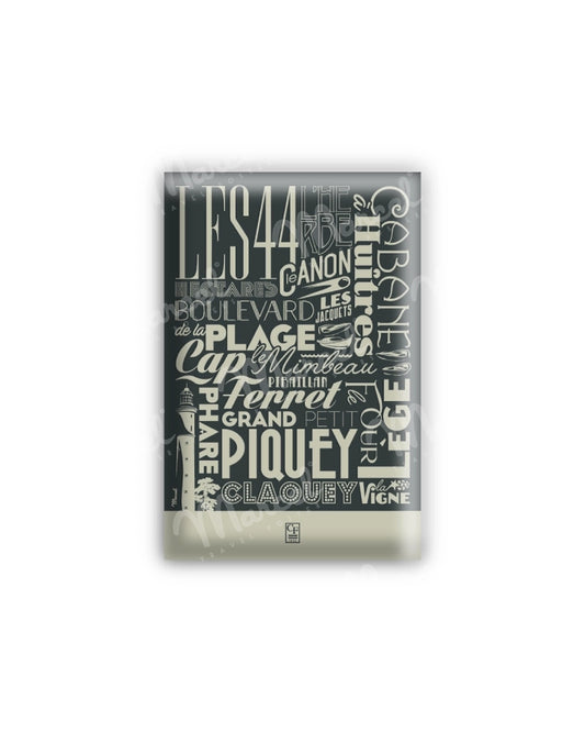 Magnet CAP FERRET " Typography "