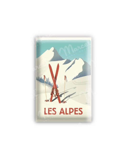 Magnet LES ALPES "Les Ski Rouges"