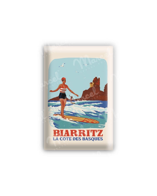 Magnet BIARRITZ "Retro Surf - Côte Basque"
