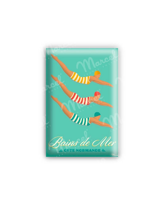 Magnet CÔTE NORMANDE "Bains de Mer"
