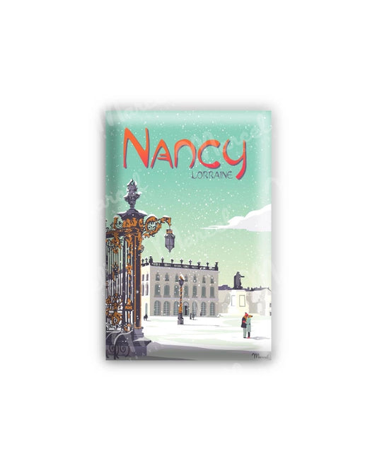 Magnet NANCY " Place Stanislas " en hiver