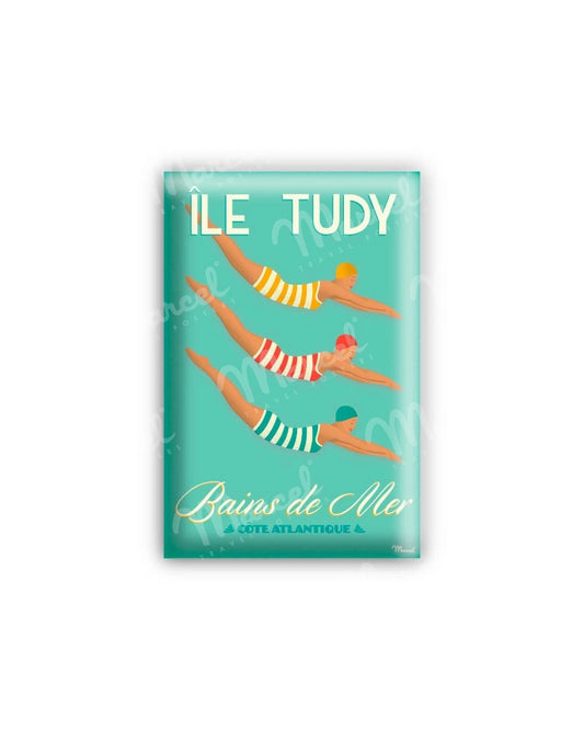Magnet ÎLE TUDY "Bains de Mer"