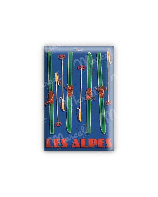 Magnet LES ALPES "Skis Set"