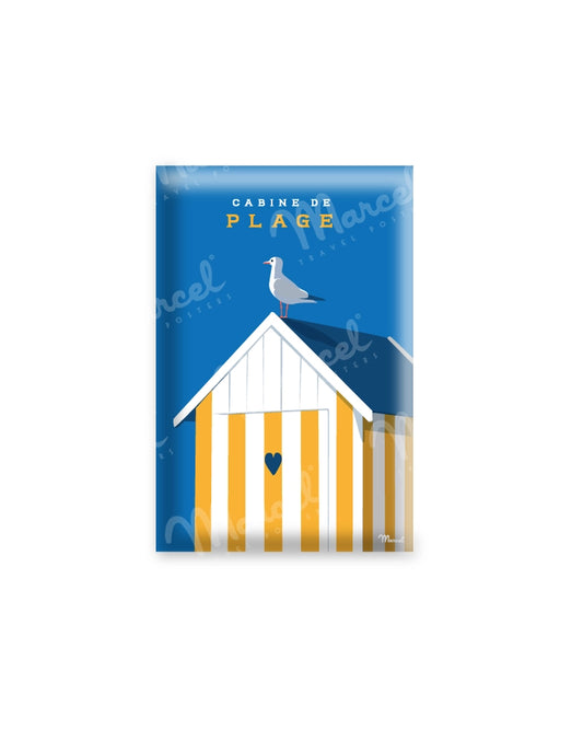 Magnet Travel Color "Cabine de Plage Jaune"