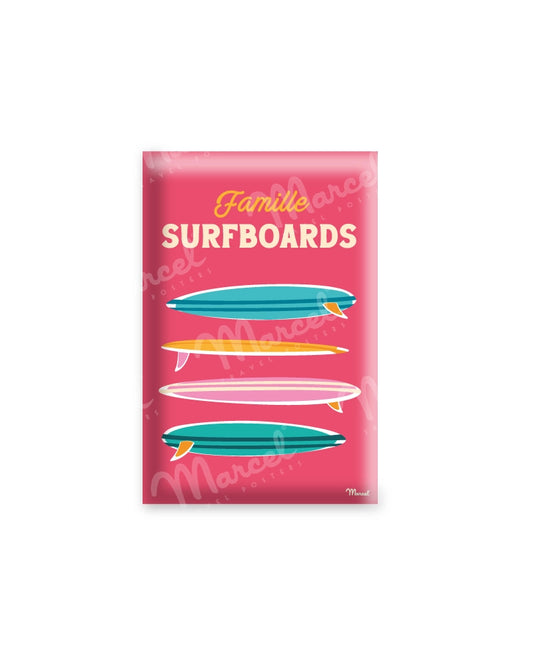 Magnet Travel Color "Famille Surfboards"