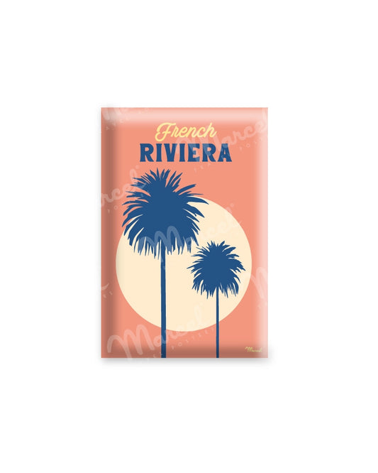Magnet Travel Color FRENCH RIVIERA "Palm trees"