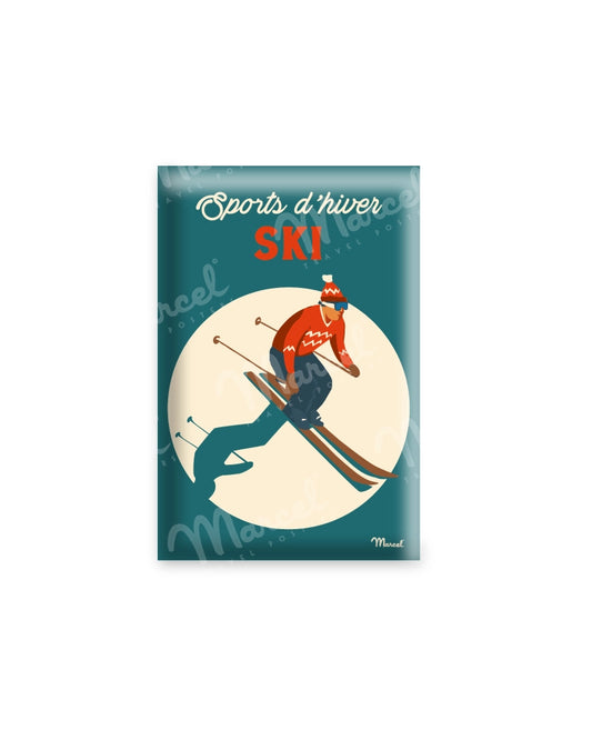 Magnet Travel Color Sport d'Hiver "Le Ski"