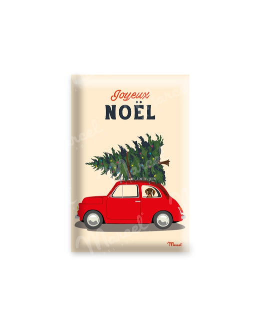 Magnet Travel Color "Voiture et Sapin de Noël"
