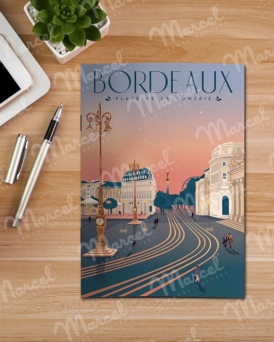 Carnet de Notes BORDEAUX "Place de la Comédie"
