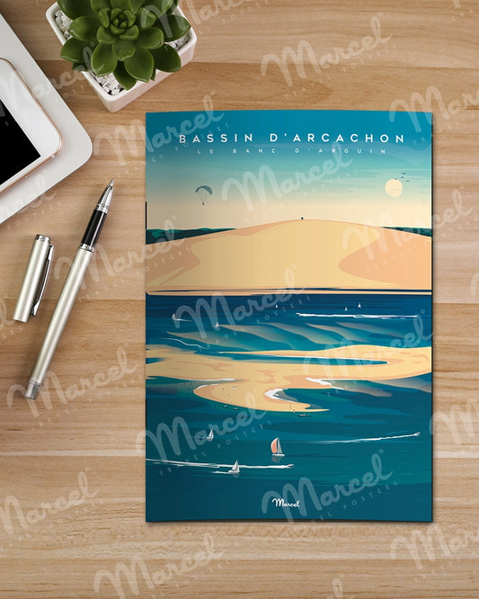 Carnet de Notes BASSIN D'ARCACHON "Banc d'Arguin"