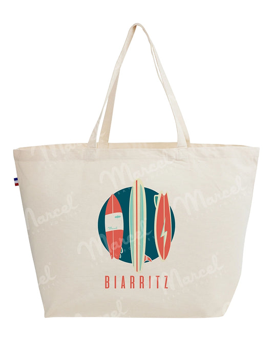Sac Cabas BIARRITZ "Surfboards Quiver"