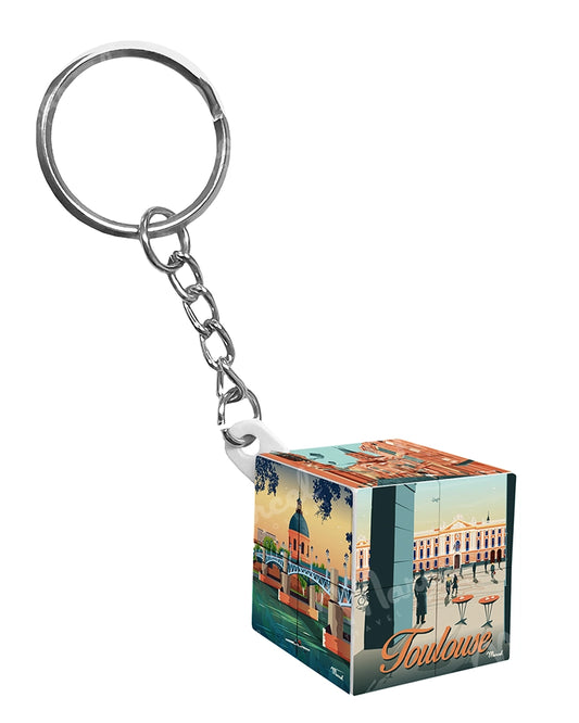 Porte-clé Cube TOULOUSE