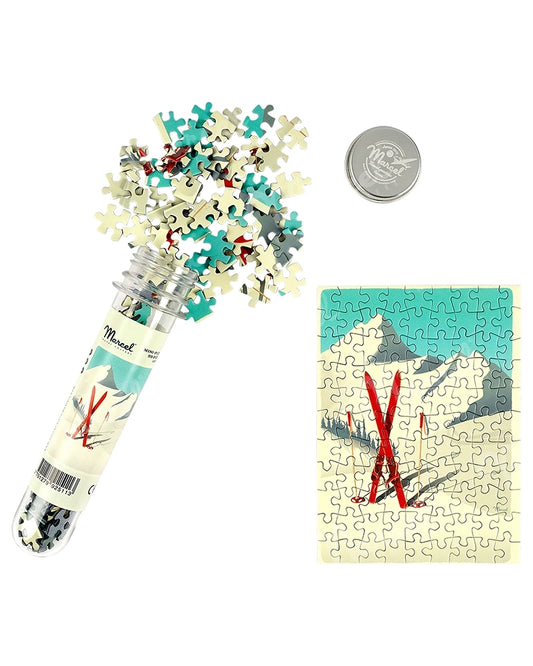 Mini-Puzzle "Red Skis"