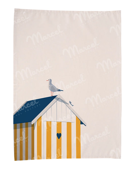 Torchon "Cabine de plage"