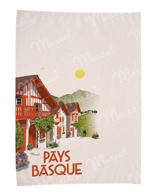 Torchon "Village Basque"