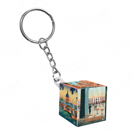 Cube keyring TOULOUSE