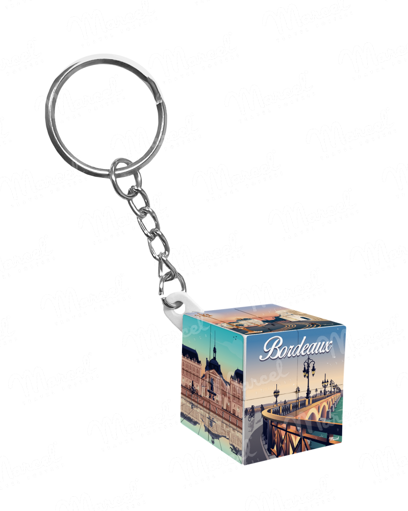 Cube keyring BORDEAUX