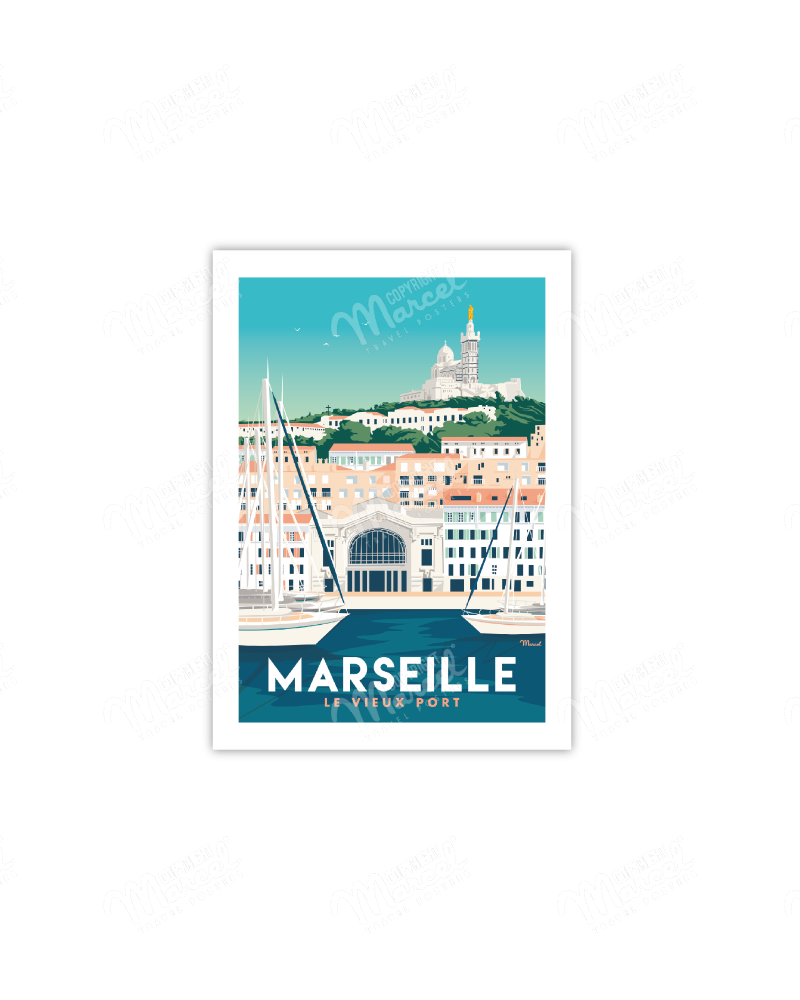 Cartes Postales Marcel MARSEILLE "Le Vieux Port"