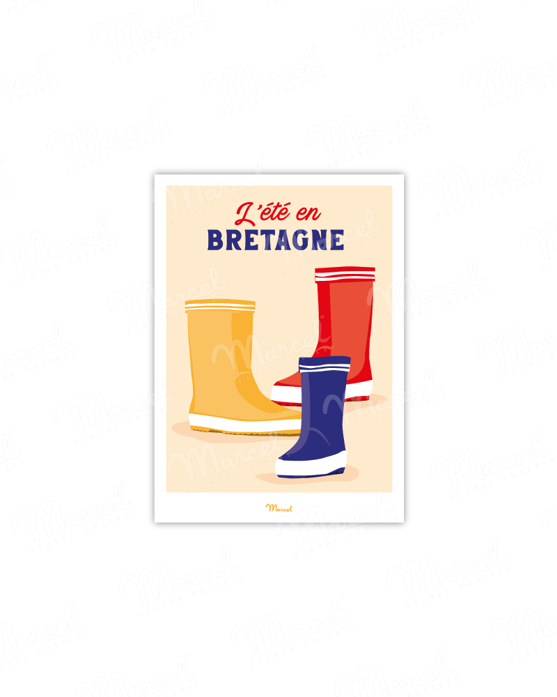 Postcard Travel Color "Summer in Bretagne"