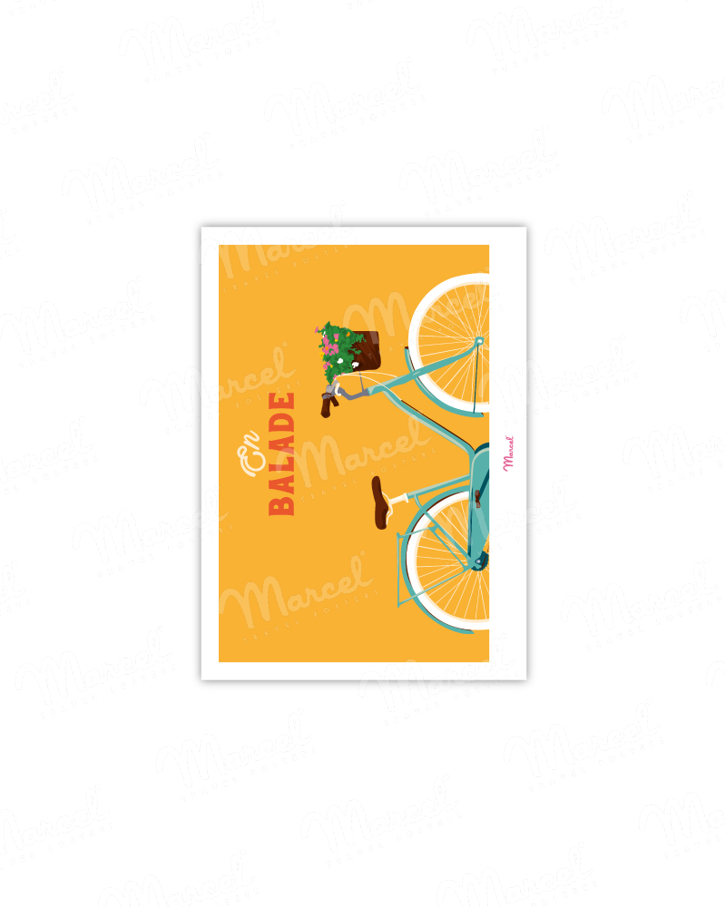 Postcard Travel Color "Bike...