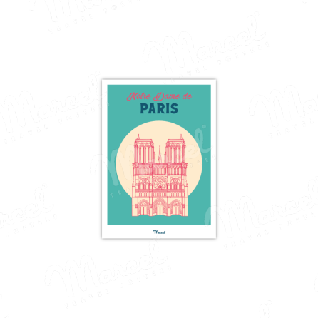 Poster Travel Color PARIS "Notre Dame de Paris"