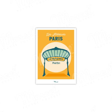 Poster Travel Color PARIS "Les Abbesses"