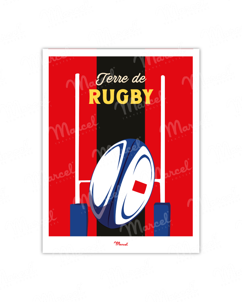 Poster Travel Color "Rugby"